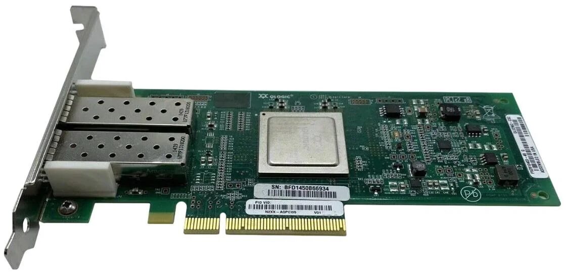 NIC CISCO QLOGIC QLE2562 2-ports 8GB PCI-E x8 F.P. FIBRE CHANNEL HOST BUS HBA NIC CISCO QLOGIC QLE2562 2-ports 8GB PCI-E x8 F.P. FIBRE CHANNEL HOST BUS HBA