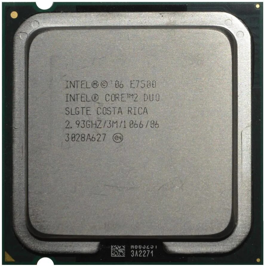 CPU INTEL CORE 2 DUO E7500 2.93Ghz 2C 3MB LGA775 CPU INTEL CORE 2 DUO E7500 2.93Ghz 2C 3MB LGA775