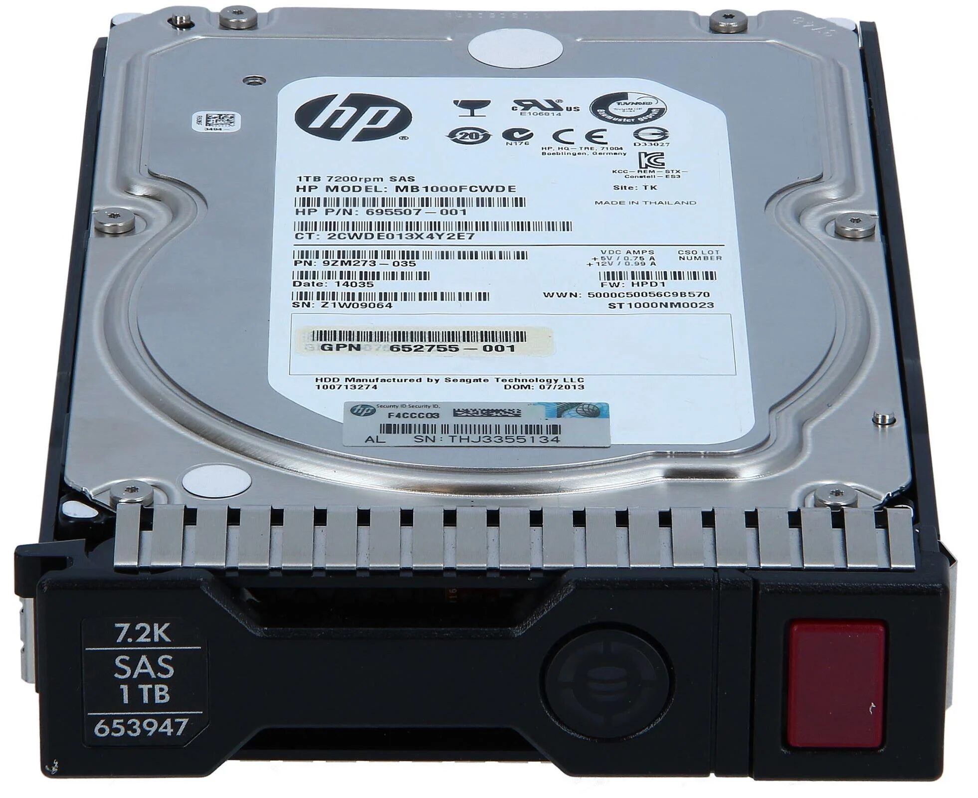 HDD HP 1TB SAS 6G 3.5" 7.2K HDD HP 1TB SAS 6G 3.5" 7.2K