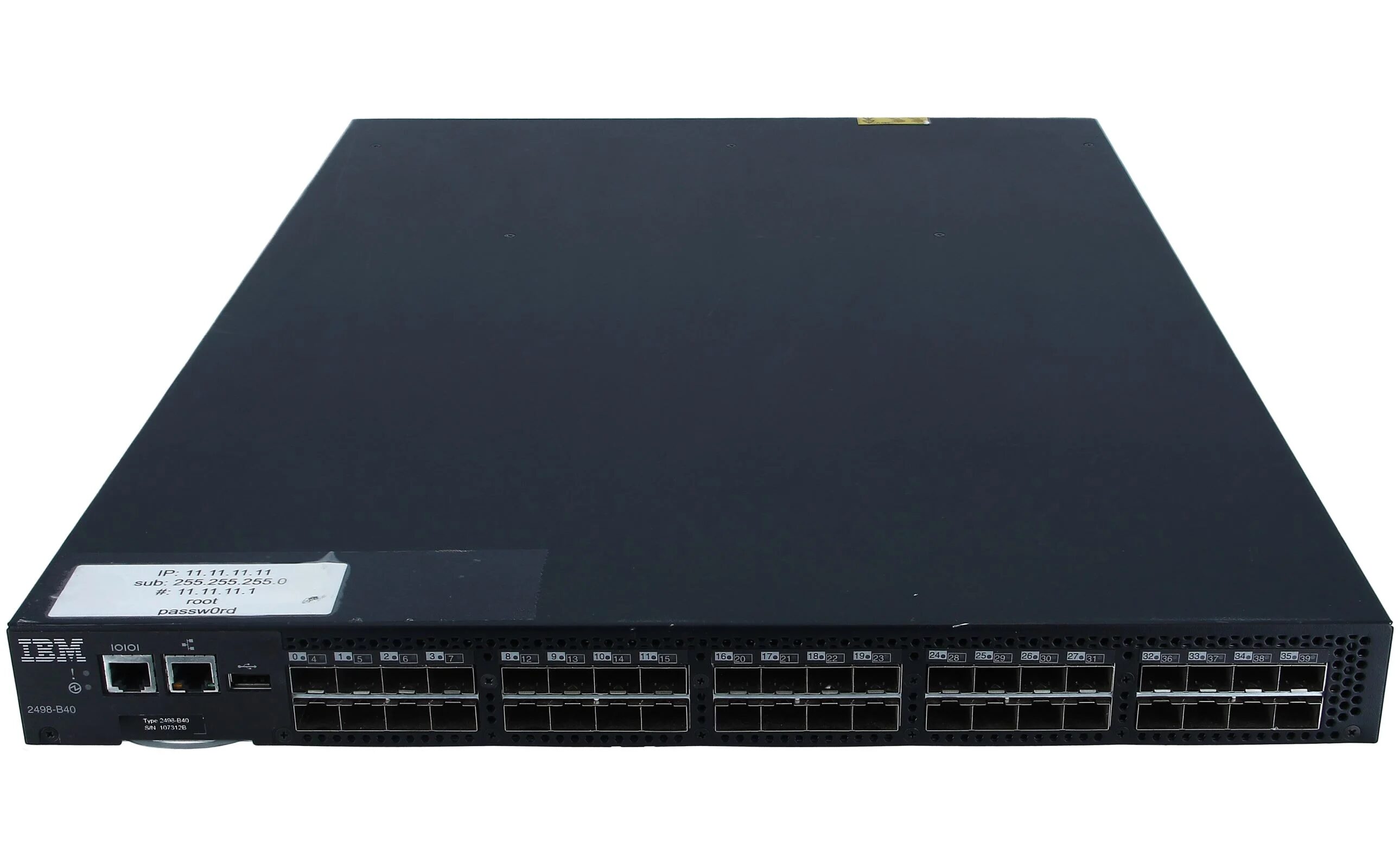SWITCH IBM SAN40B-4 40-Ports 8G /w 2 PSU (23-0000092-02) 150W w/ Rkmnts SWITCH IBM SAN40B-4 40-Ports 8G /w 2 PSU (23-0000092-02) 150W w/ Rkmnts