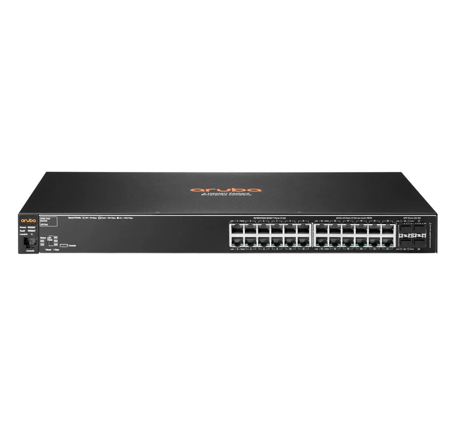 SWITCH ARUBA 2530-24G 24-Ports Gigabit (4) 1G SFP No w/ Rkmnts SWITCH ARUBA 2530-24G 24-Ports Gigabit (4) 1G SFP No w/ Rkmnts