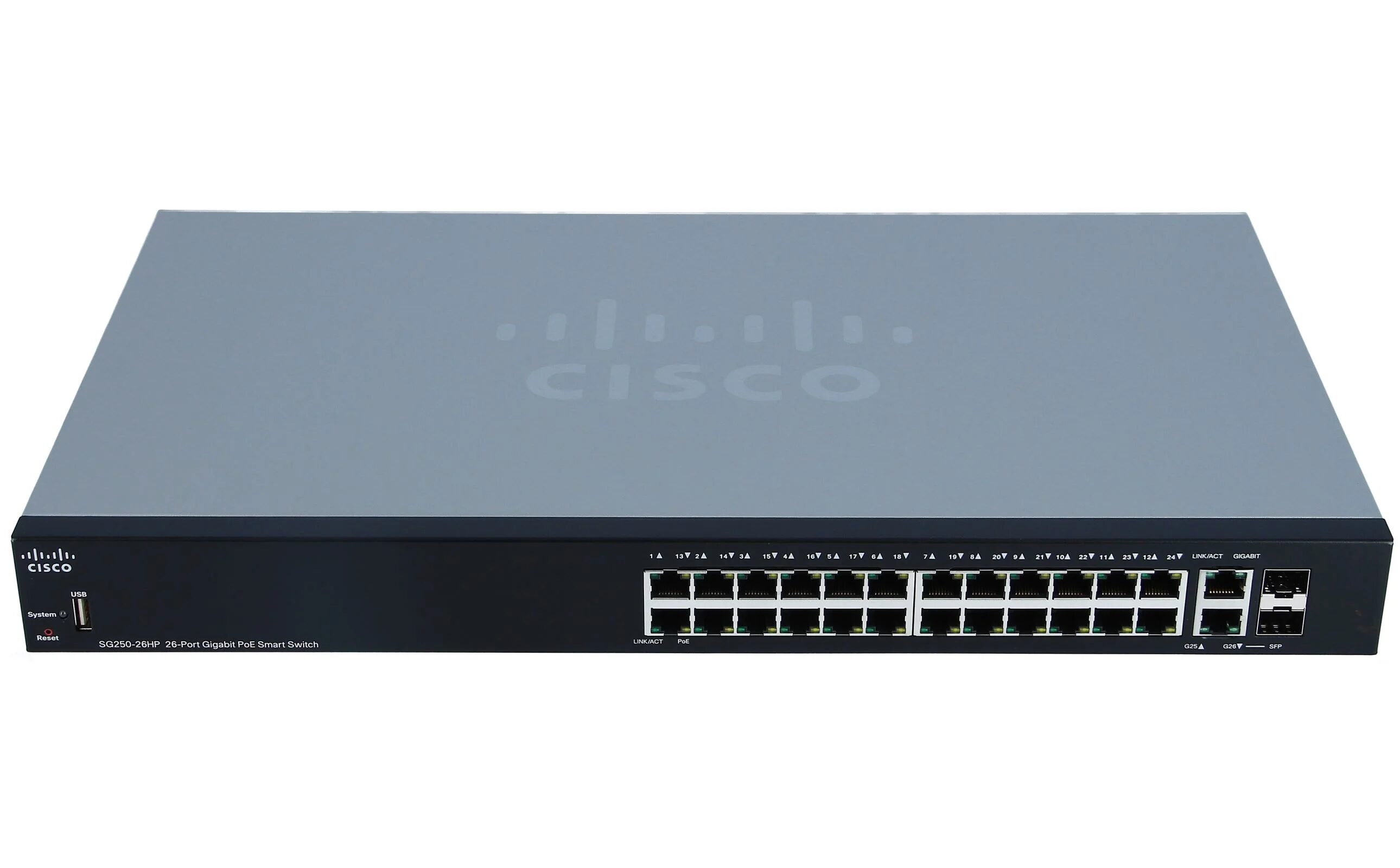 SWITCH CISCO SF200-24FP 24-Ports 10/100 (2) 1G SFP POE w/ Rkmnts SWITCH CISCO SF200-24FP 24-Ports 10/100 (2) 1G SFP POE w/ Rkmnts
