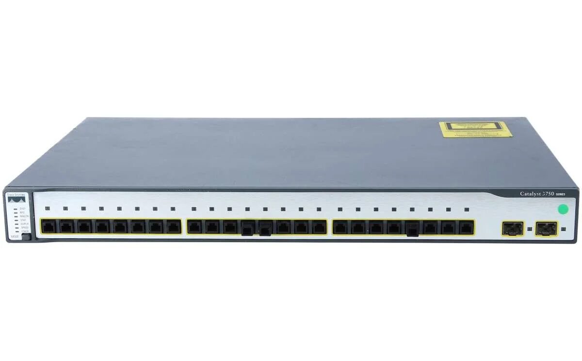 SWITCH CISCO WS-C3750-24FS-S 24-Ports 10/100 (2) 1G SFP w/ Rkmnts SWITCH CISCO WS-C3750-24FS-S 24-Ports 10/100 (2) 1G SFP w/ Rkmnts
