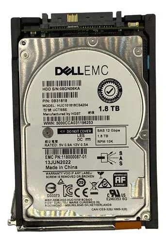 HDD EMC 1.8TB SAS 12G 2.5" 10K 4160 B 25 Unity HDD EMC 1.8TB SAS 12G 2.5" 10K 4160 B 25 Unity
