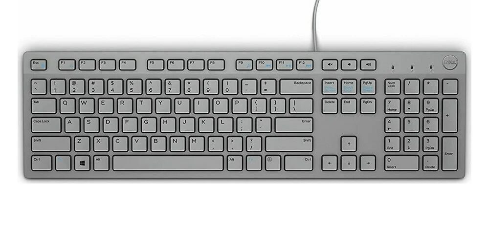 Dell KB216 Multimedia Keyboard Wired USB Grey English International NOB Dell KB216 Multimedia Keyboard Wired USB Grey English International NOB