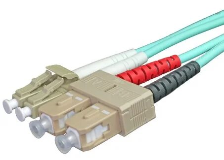 DUPLEX AQUA LSOH FIBRE PATCH LEAD OM3 50/125 LC-SC 5M DUPLEX AQUA LSOH FIBRE PATCH LEAD OM3 50/125 LC-SC 5M