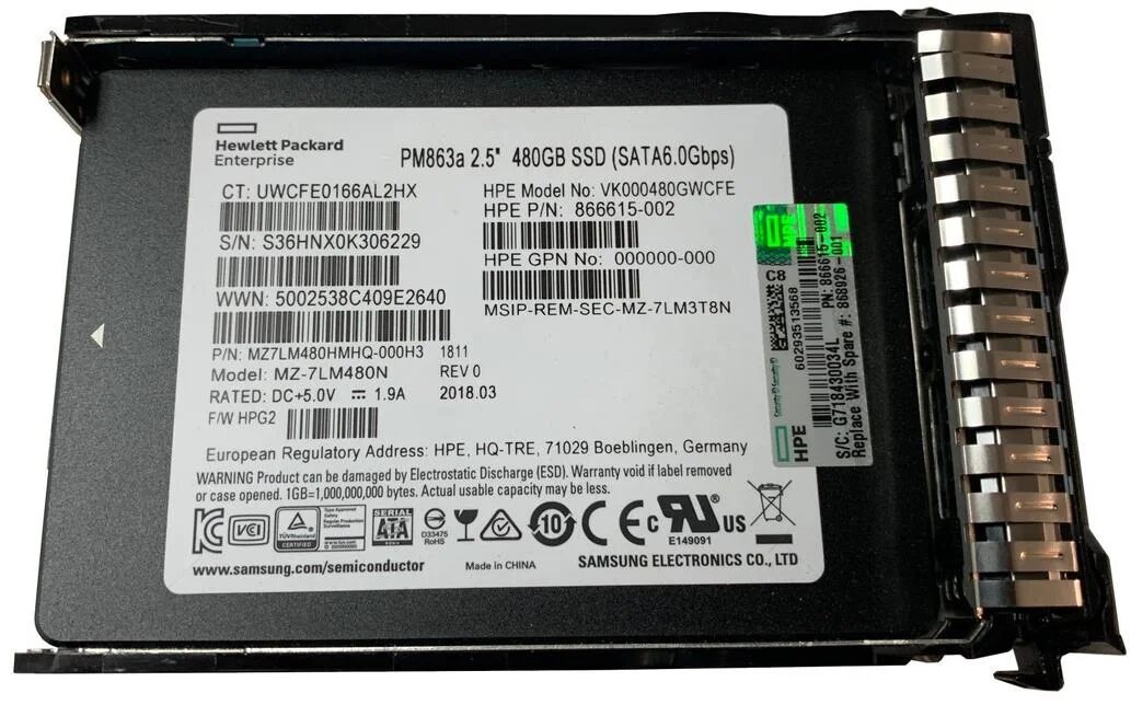 SSD HP 480GB SATA 2.5" 6G SSD HP 480GB SATA 2.5" 6G