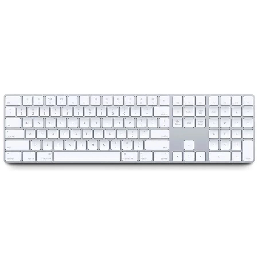 Apple A1843 Magic Keyboard Wired/Wireless White/Silver English UK /w Numeric Keypad Apple A1843 Magic Keyboard Wired/Wireless White/Silver English UK /w Numeric Keypad