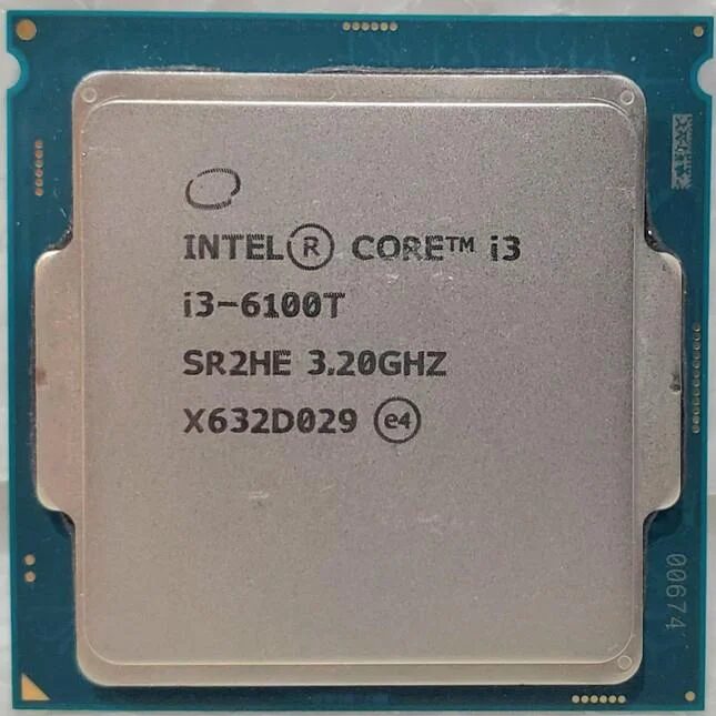 CPU INTEL i3-6100T 3.20Ghz 2C 3MB LGA1151 CPU INTEL i3-6100T 3.20Ghz 2C 3MB LGA1151