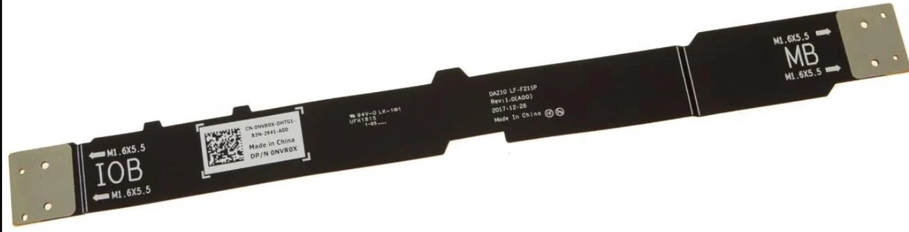 DELL FLAT RIBBON CABLE DAUGHTER I/O BOARD CABLE FOR NB DELL XPS 15 (9575) / PRECISION 5530 2-in-1 DELL FLAT RIBBON CABLE DAUGHTER I/O BOARD CABLE FOR NB DELL XPS 15 (9575) / PRECISION 5530 2-in-1