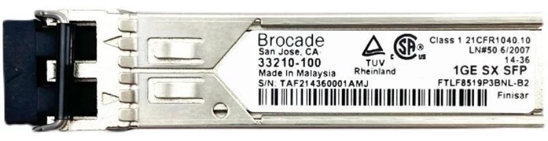 BROCADE 1GE SX SFP TRANSCEIVER BROCADE 1GE SX SFP TRANSCEIVER
