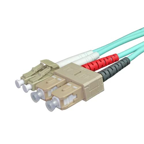 DUPLEX AQUA LSOH FIBRE PATCH LEAD OM3 50/125 LC-SC 1M DUPLEX AQUA LSOH FIBRE PATCH LEAD OM3 50/125 LC-SC 1M