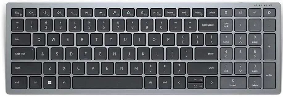 Dell KB740 Compact Multi-Device Keyboard Wireless/Bluetooth Grey German NOB Dell KB740 Compact Multi-Device Keyboard Wireless/Bluetooth Grey German NOB