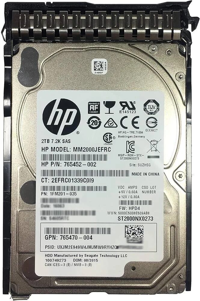 HDD HP 2TB SAS 12G 2.5" 7.2K HDD HP 2TB SAS 12G 2.5" 7.2K