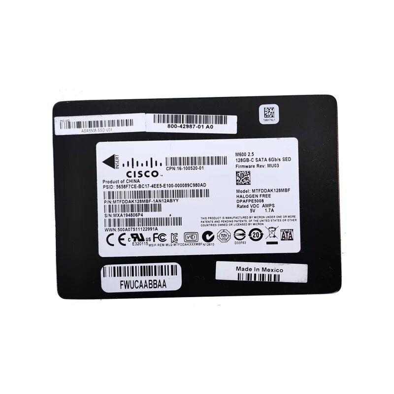 SSD CISCO 128GB SATA 2.5" 6G SSD CISCO 128GB SATA 2.5" 6G
