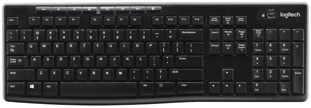 Logitech K270 Keyboard Wireless Black English UK Logitech K270 Keyboard Wireless Black English UK