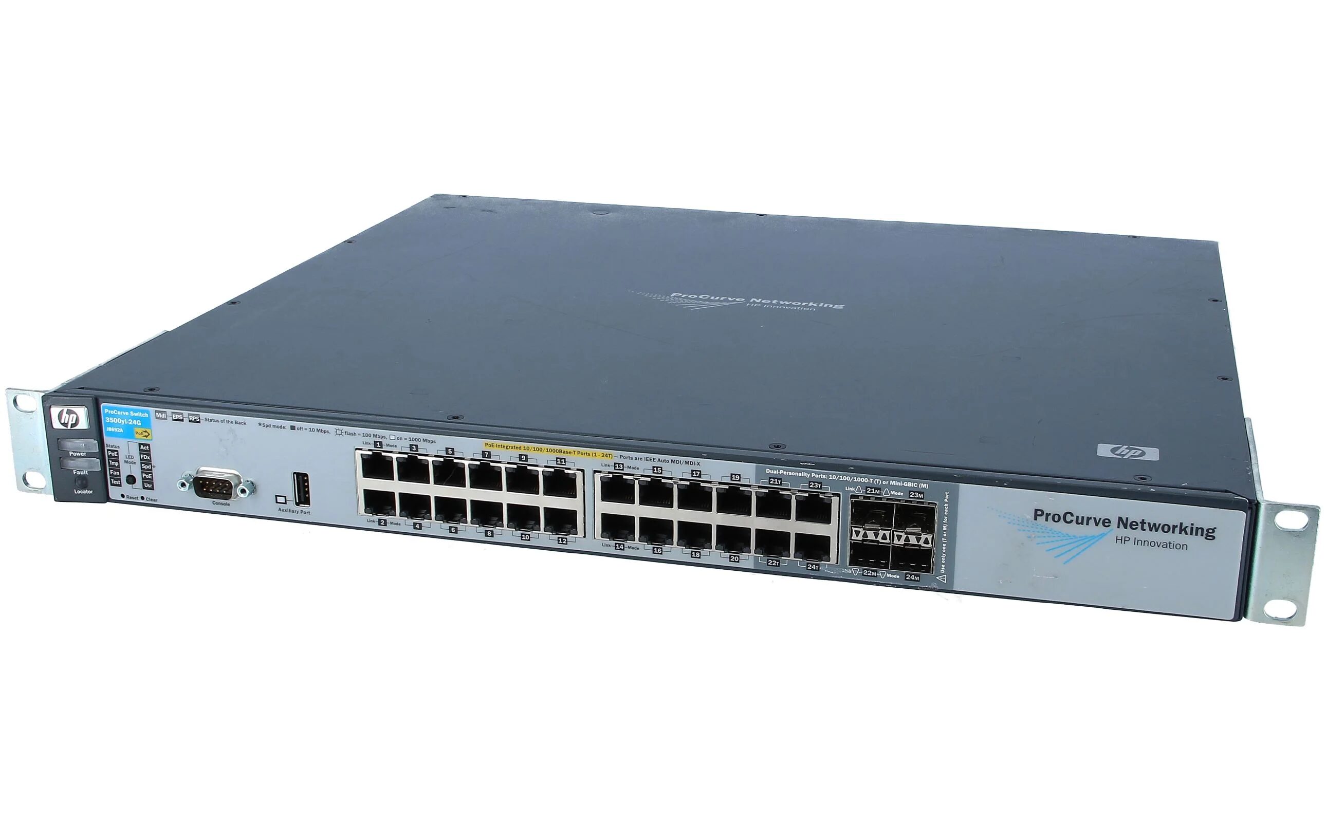 SWITCH HP ProCurve 3500yl 24-Ports Gigabit (4) 1G SFP POE w/ Rkmnts SWITCH HP ProCurve 3500yl 24-Ports Gigabit (4) 1G SFP POE w/ Rkmnts