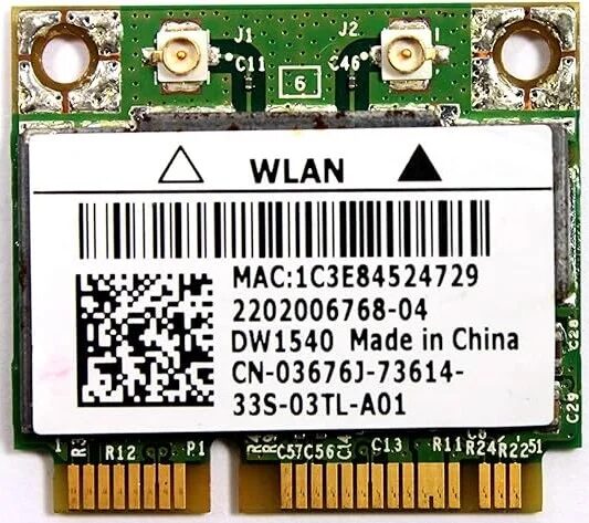 INTEL WIRELESS CARD 1540 WLAN WIFI 802.11 a/b/g/n (Half-Height) INTEL WIRELESS CARD 1540 WLAN WIFI 802.11 a/b/g/n (Half-Height)