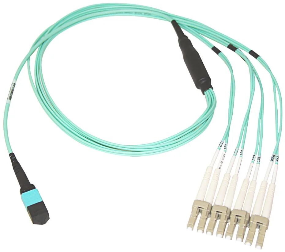 STOK-HY3M-00-A01 Multimode Fiber Optic 50 µm 3M OM3 MTP - 4 LC Duplex NEW STOK-HY3M-00-A01 Multimode Fiber Optic 50 µm 3M OM3 MTP - 4 LC Duplex NEW