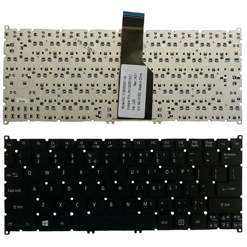 Πληκτρολόγιο Laptop Acer Aspire Ultrabook V5-121 V5-122P V5-131 V5-132P V5-171 S3-331 S3-371 S3-391 S3-951 S5-391 Without Frame - Καινούριο