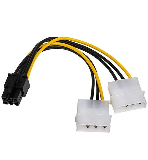 Αντάπτορας Molex Male x2/PCI-E 6PIN Female - Μεταχειρισμένο Αντάπτορας Molex Male x2/PCI-E 6PIN Female - Μεταχειρισμένο