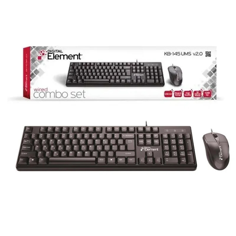 Σετ Πληκτρολόγιο / Ποντίκι Digital Element KB-145UMS v2.0 - Καινούριο