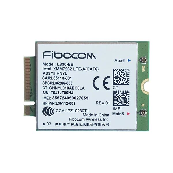 Fibocom L830-EB 4G LTE WWAN card SPS - GRADE A Fibocom L830-EB 4G LTE WWAN card SPS - GRADE A