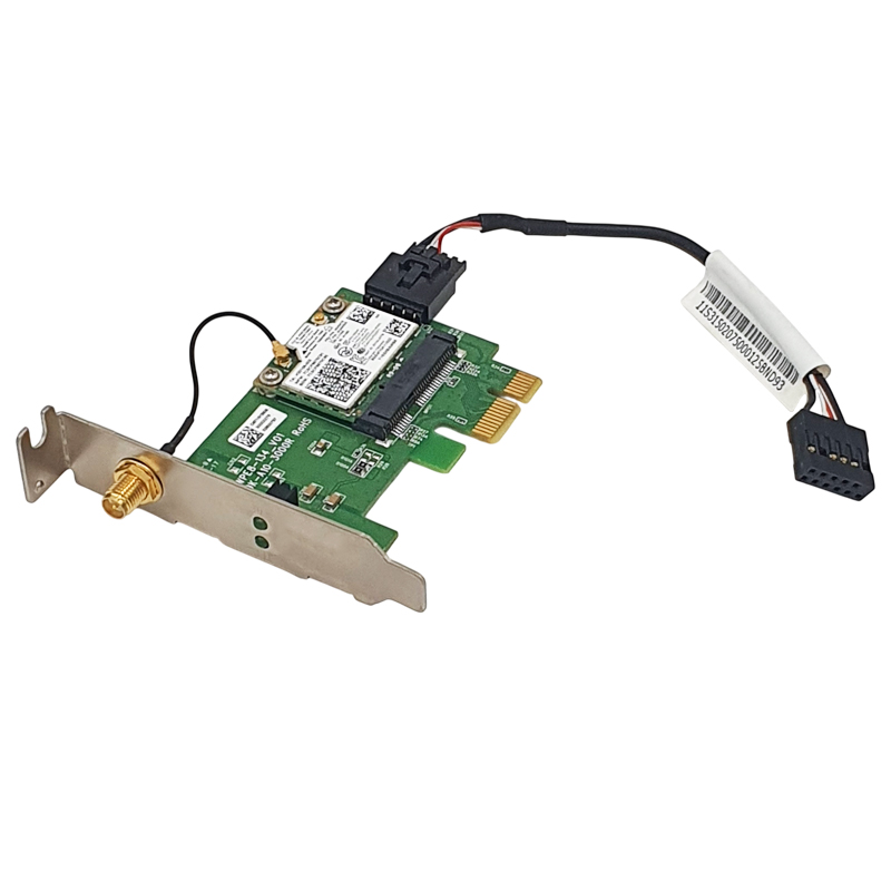 Lenovo PCI-e WiFi & Bluetooth Riser Card with Power Cable Low Profile - GRADE A