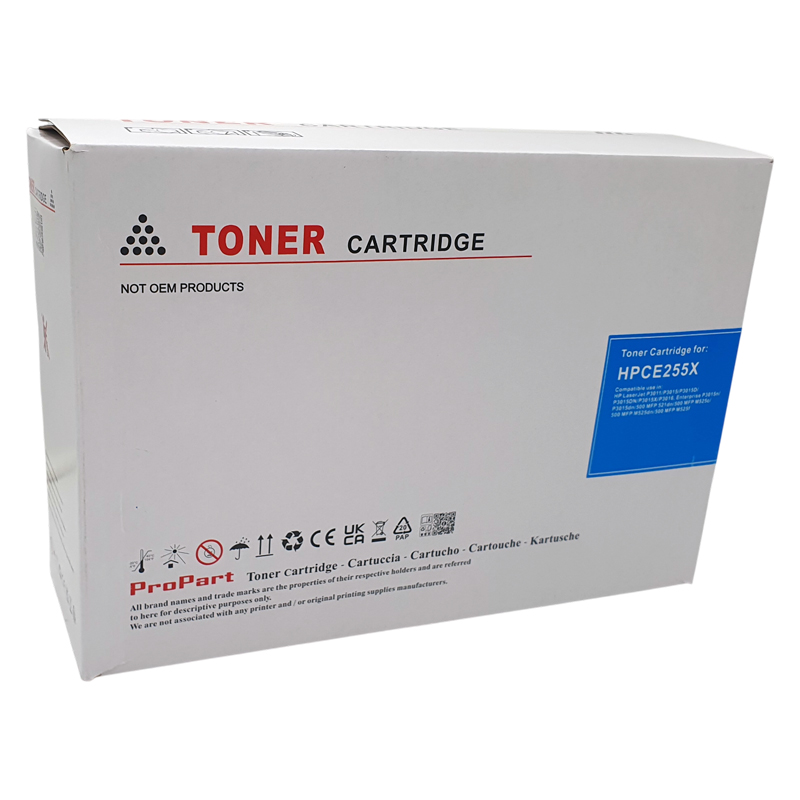 Συμβατό Toner για Laser Εκτυπωτή HP 55X CE255X 12500 Σελίδων Μαύρο - Καινούριο