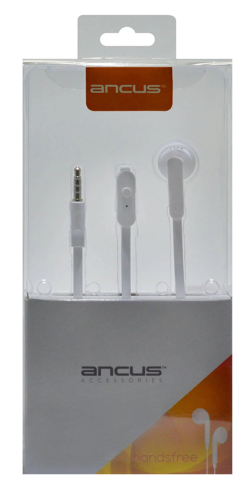 Hands Free Ancus Zeno Mono 3.5mm για Apple-Samsung-HTC-Sony Λευκό με Καλώδιο Πλακέ και Πλήκτρο Απάντησης Hands Free Ancus Zeno Mono 3.5mm για Apple-Samsung-HTC-Sony Λευκό με Καλώδιο Πλακέ και Πλήκτρο Απάντησης