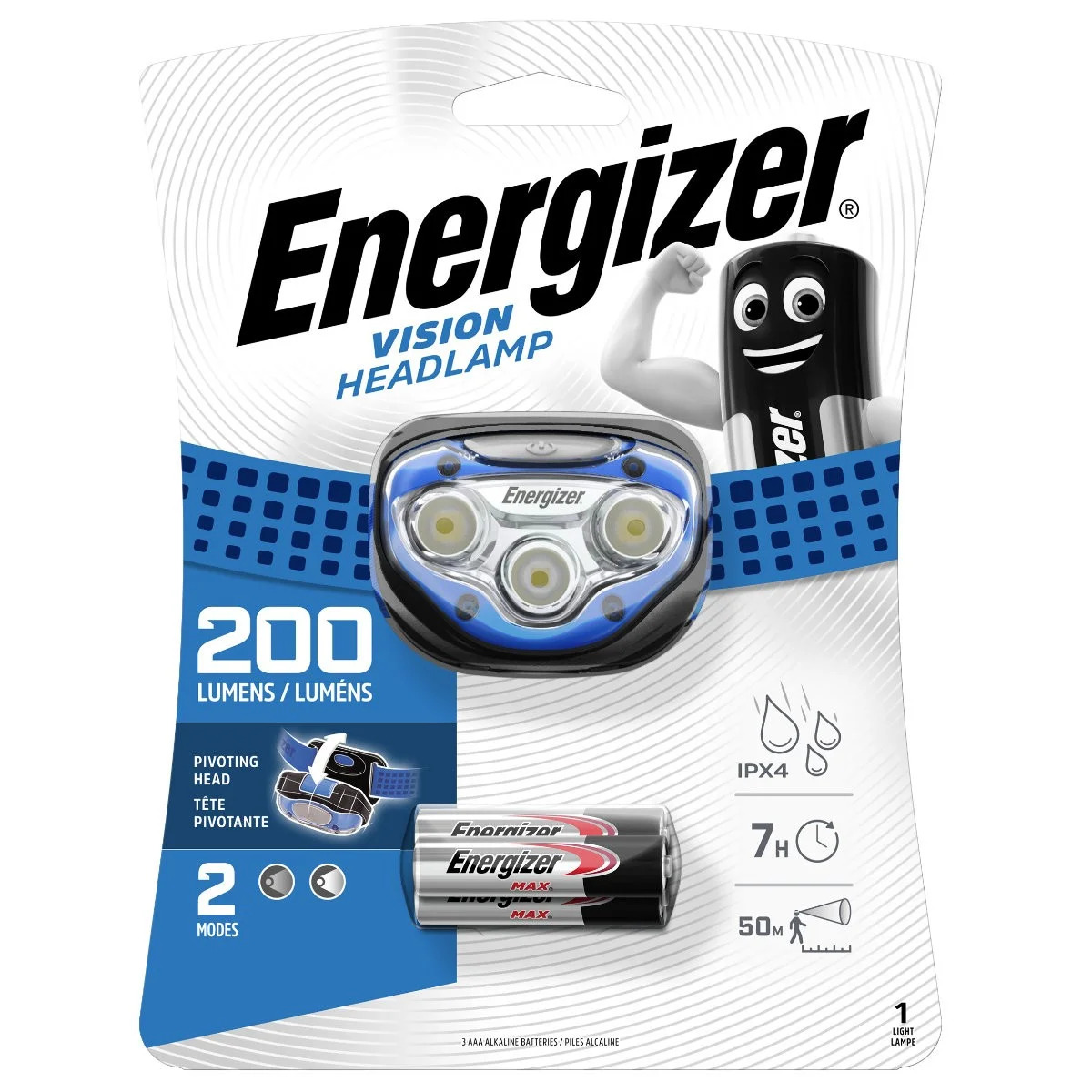 Φακός Κεφαλής Energizer Vision 2 Led 200 Lumens με Μπαταρίες AAA 3 Τεμ. Μπλέ Φακός Κεφαλής Energizer Vision 2 Led 200 Lumens με Μπαταρίες AAA 3 Τεμ. Μπλέ