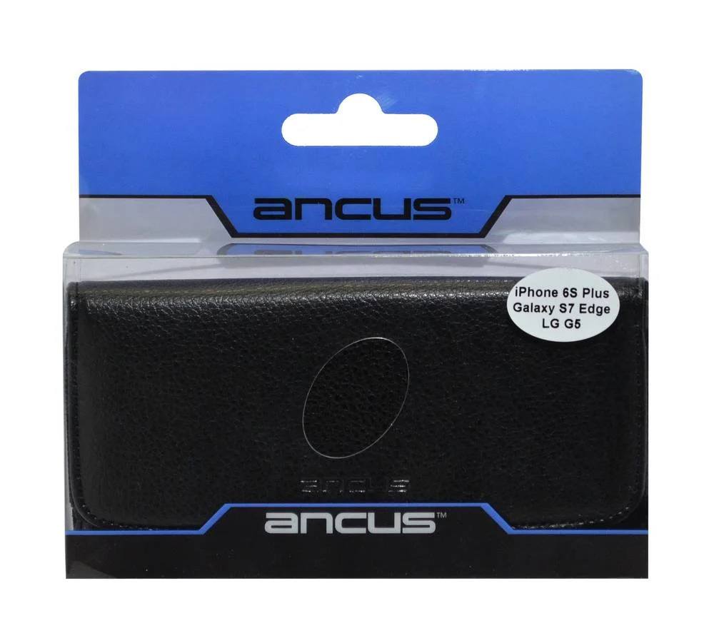Θήκη Οριζόντια Large Ancus Δερμάτινη για Smartphone 5" έως 5.5" Ίντσες Μαύρη Θήκη Οριζόντια Large Ancus Δερμάτινη για Smartphone 5" έως 5.5" Ίντσες Μαύρη