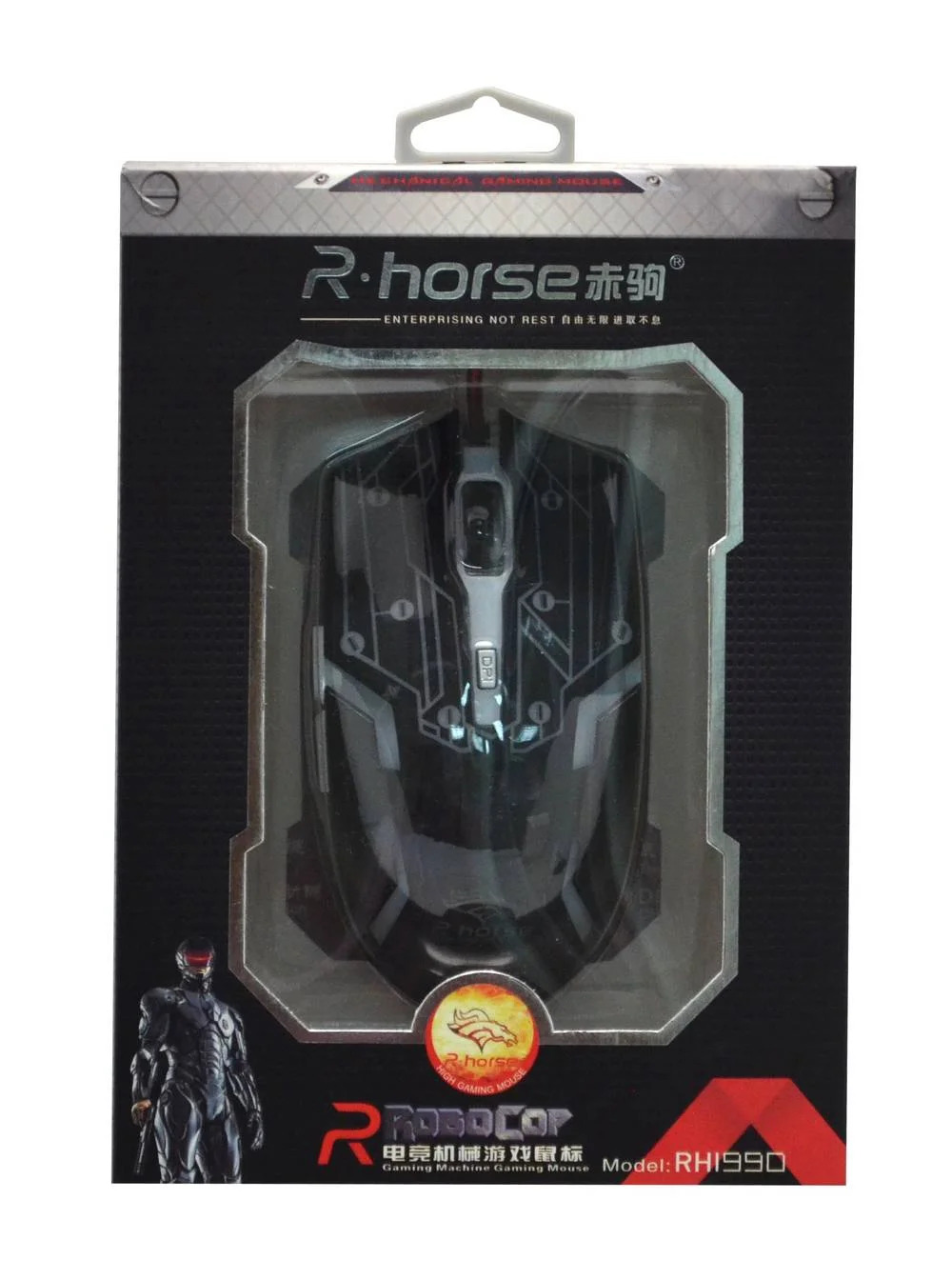 Ενσύρματο Ποντίκι R-horse RH-1990 Robocop Series με 5 Πλήκτρα και 3200 DPI Μαύρο - Γκρί Ενσύρματο Ποντίκι R-horse RH-1990 Robocop Series με 5 Πλήκτρα και 3200 DPI Μαύρο - Γκρί