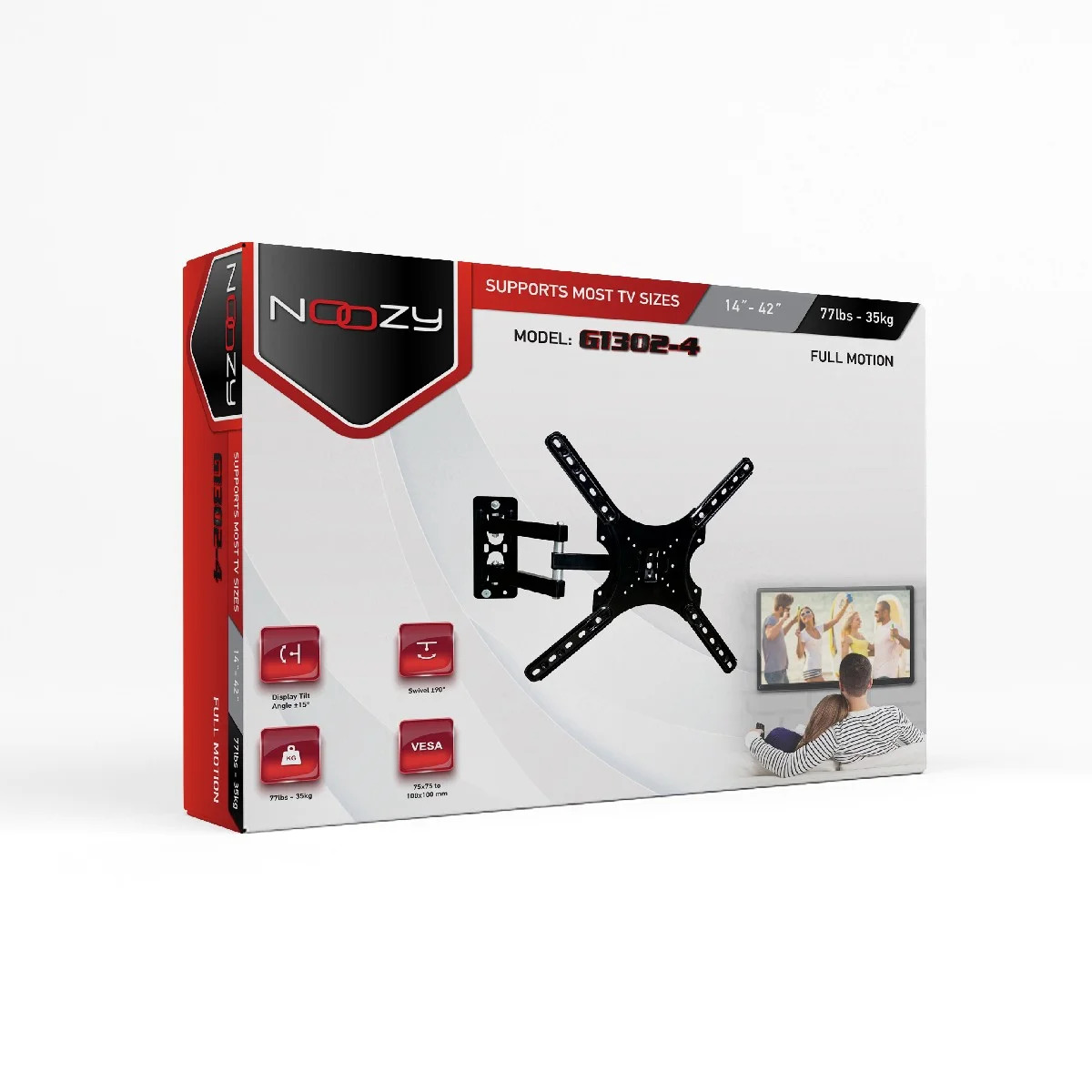 Βάση Στήριξης Noozy G1302-4 για Τηλεοράσεις 14'' - 42'' VESA από 50x50mm έως 400x400mm. Μέγιστη αντοχή βάρους 35kg Βάση Στήριξης Noozy G1302-4 για Τηλεοράσεις 14'' - 42'' VESA από 50x50mm έως 400x400mm. Μέγιστη αντοχή βάρους 35kg