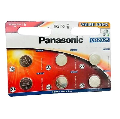Buttoncell Panasonic CR2025 3V Τεμ. 6 με Διάτρητη Συσκευασία Buttoncell Panasonic CR2025 3V Τεμ. 6 με Διάτρητη Συσκευασία