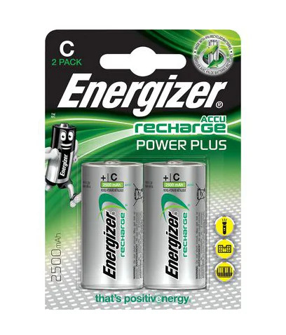 Μπαταρία Επαναφορτιζόμενη Energizer ACCU Recharge Power Plus HR14 2500 mAh Size C 1.2V Τεμ. 2 Μπαταρία Επαναφορτιζόμενη Energizer ACCU Recharge Power Plus HR14 2500 mAh Size C 1.2V Τεμ. 2