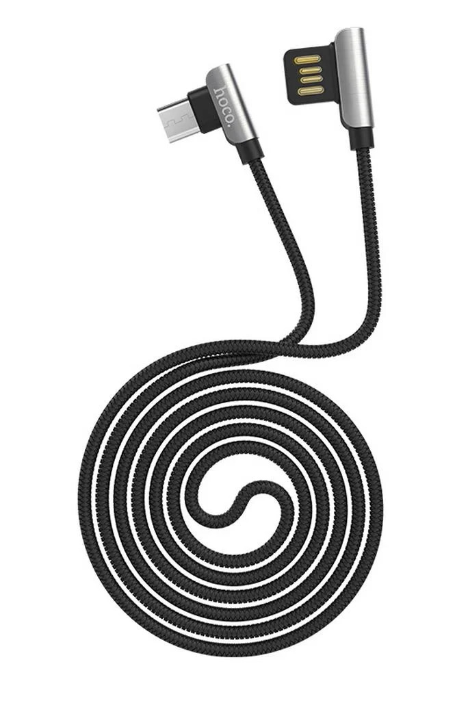 Καλώδιο σύνδεσης Hoco U42 Exquisite Steel USB σε Micro-USB Fast Charging 2.4A Μαύρο 1.2m Καλώδιο σύνδεσης Hoco U42 Exquisite Steel USB σε Micro-USB Fast Charging 2.4A Μαύρο 1.2m