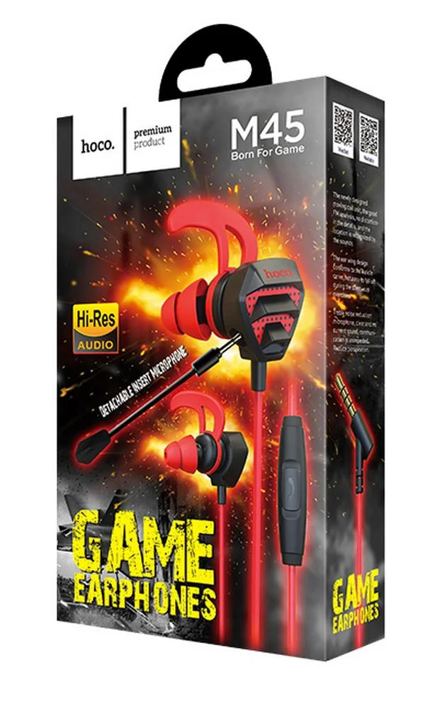 Hands Free Hoco M45 Promenade Earphones Stereo 3.5mm Μαύρα με Μικρόφωνο και Πλήκτρο Λειτουργίας 1.2m Hands Free Hoco M45 Promenade Earphones Stereo 3.5mm Μαύρα με Μικρόφωνο και Πλήκτρο Λειτουργίας 1.2m