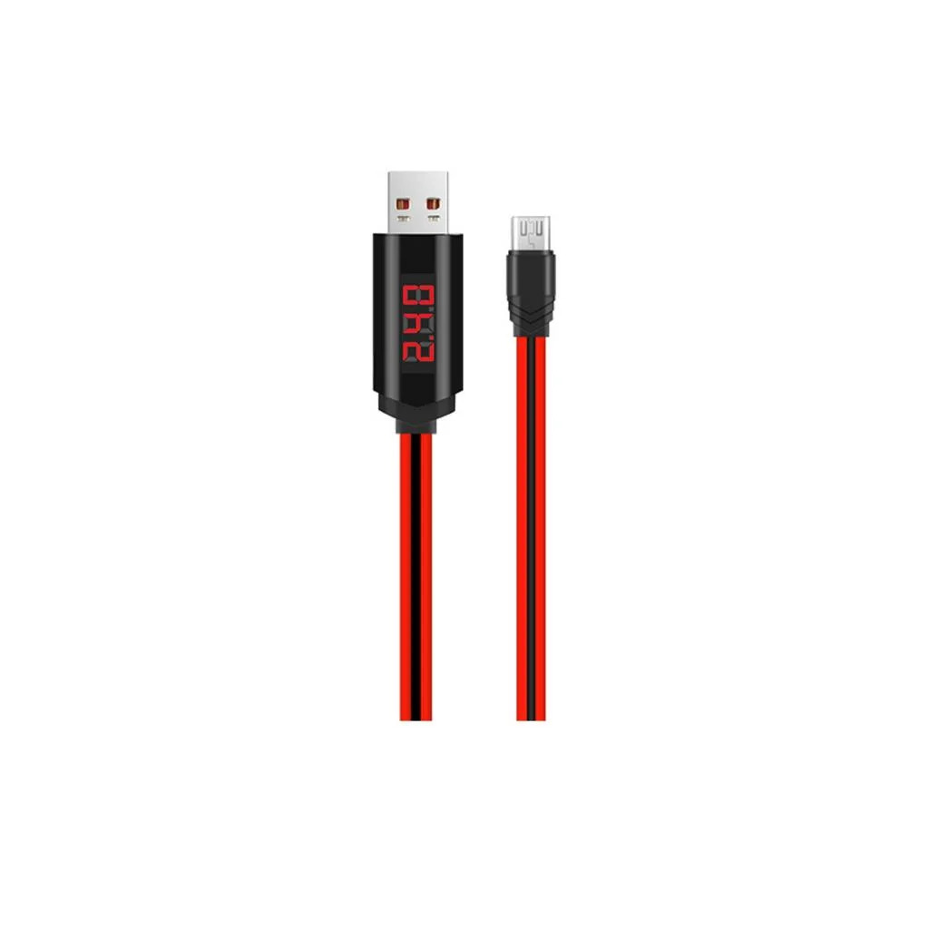 Καλώδιο σύνδεσης Hoco U29 LED Display USB σε Micro-USB 2.0A Fast Charging Κόκκινο 1m Καλώδιο σύνδεσης Hoco U29 LED Display USB σε Micro-USB 2.0A Fast Charging Κόκκινο 1m