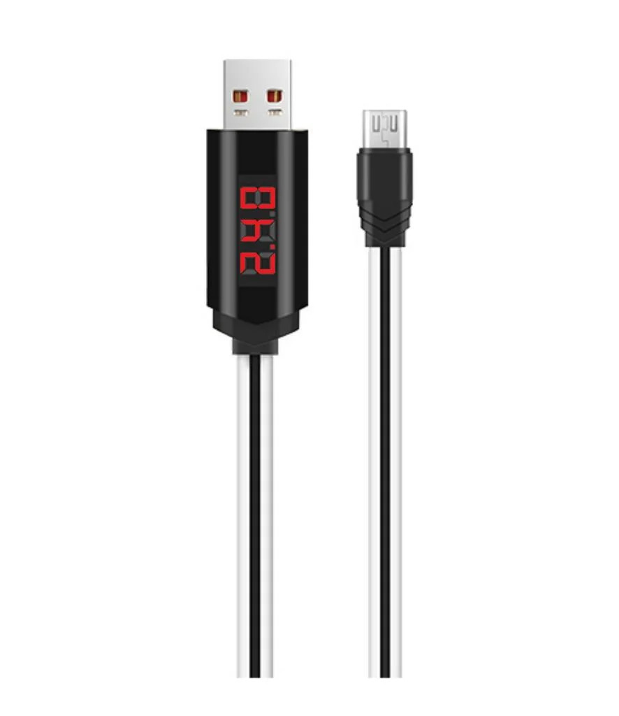 Καλώδιο σύνδεσης Hoco U29 LED Display USB σε Micro-USB Flat 2.0A Fast Charging Λευκό 1m Καλώδιο σύνδεσης Hoco U29 LED Display USB σε Micro-USB Flat 2.0A Fast Charging Λευκό 1m
