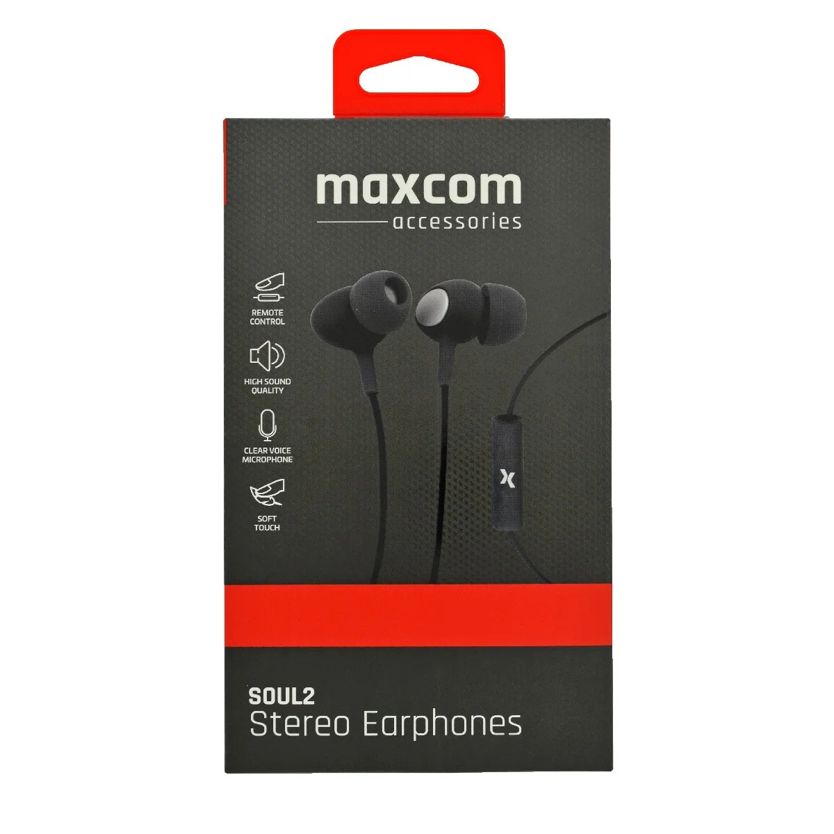 Hands Free Maxcom Soul 2 Stereo Earphones 3.5mm Μαύρα με Μικρόφωνο και Πλήκτρο Απάντησης/Σίγασης Hands Free Maxcom Soul 2 Stereo Earphones 3.5mm Μαύρα με Μικρόφωνο και Πλήκτρο Απάντησης/Σίγασης