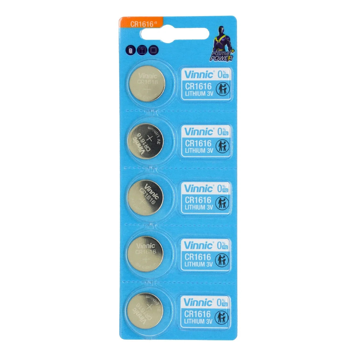 Buttoncell Vinnic CR1616 3V Τεμ. 5 με Διάτρητη Συσκευασία Buttoncell Vinnic CR1616 3V Τεμ. 5 με Διάτρητη Συσκευασία
