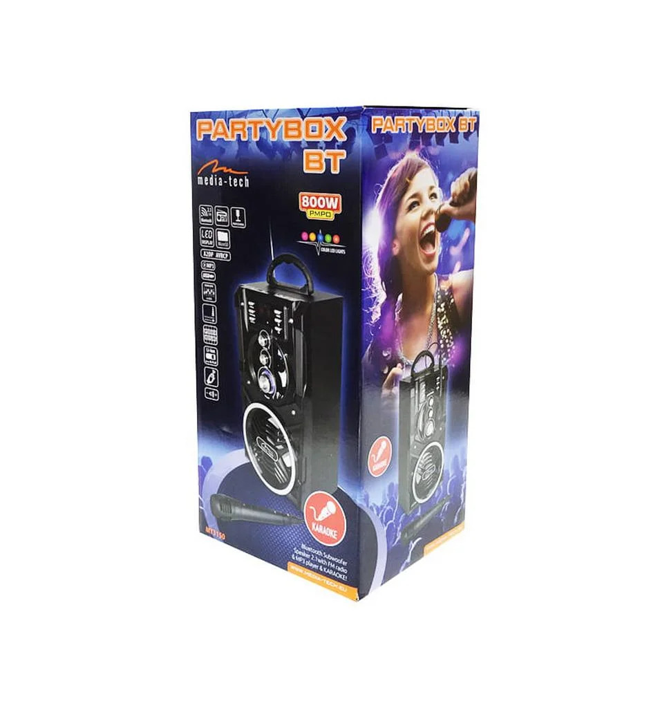 Φορητό Ηχείο Bluetooth Media-Tech Partybox Karaoke BT MT3150 800W, με Τηλεχειριστήριο και LED Οθόνη Μαύρο Φορητό Ηχείο Bluetooth Media-Tech Partybox Karaoke BT MT3150 800W, με Τηλεχειριστήριο και LED Οθόνη Μαύρο