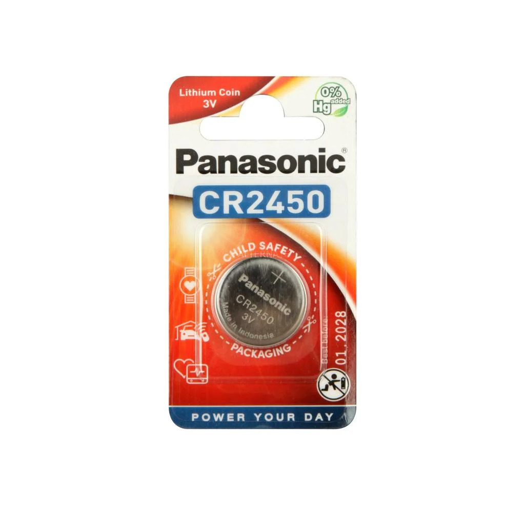 Buttoncell Lithium Panasonic CR2450 Τεμ. 1 Buttoncell Lithium Panasonic CR2450 Τεμ. 1