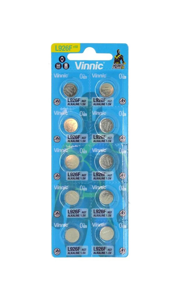 Buttoncell Vinnic L926F AG7 Τεμ. 10 με Διάτρητη Συσκευασία Buttoncell Vinnic L926F AG7 Τεμ. 10 με Διάτρητη Συσκευασία