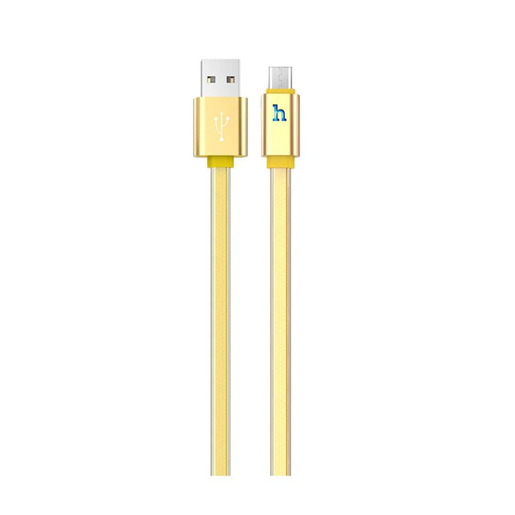 Καλώδιο σύνδεσης Hoco UPL 12 Plus USB σε Micro-USB 2.4A με PVC Jelly και Φωτεινή Ένδειξη 1.2m Χρυσαφί Καλώδιο σύνδεσης Hoco UPL 12 Plus USB σε Micro-USB 2.4A με PVC Jelly και Φωτεινή Ένδειξη 1.2m Χρυσαφί