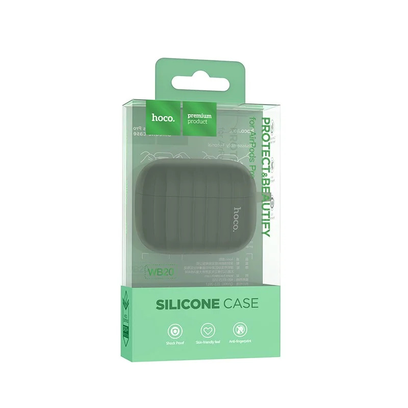 Θήκη Hoco WB20 Fenix Liquid Silicone Protective Σκούρο Πράσινο για Airpods Pro με Λουράκι Θήκη Hoco WB20 Fenix Liquid Silicone Protective Σκούρο Πράσινο για Airpods Pro με Λουράκι