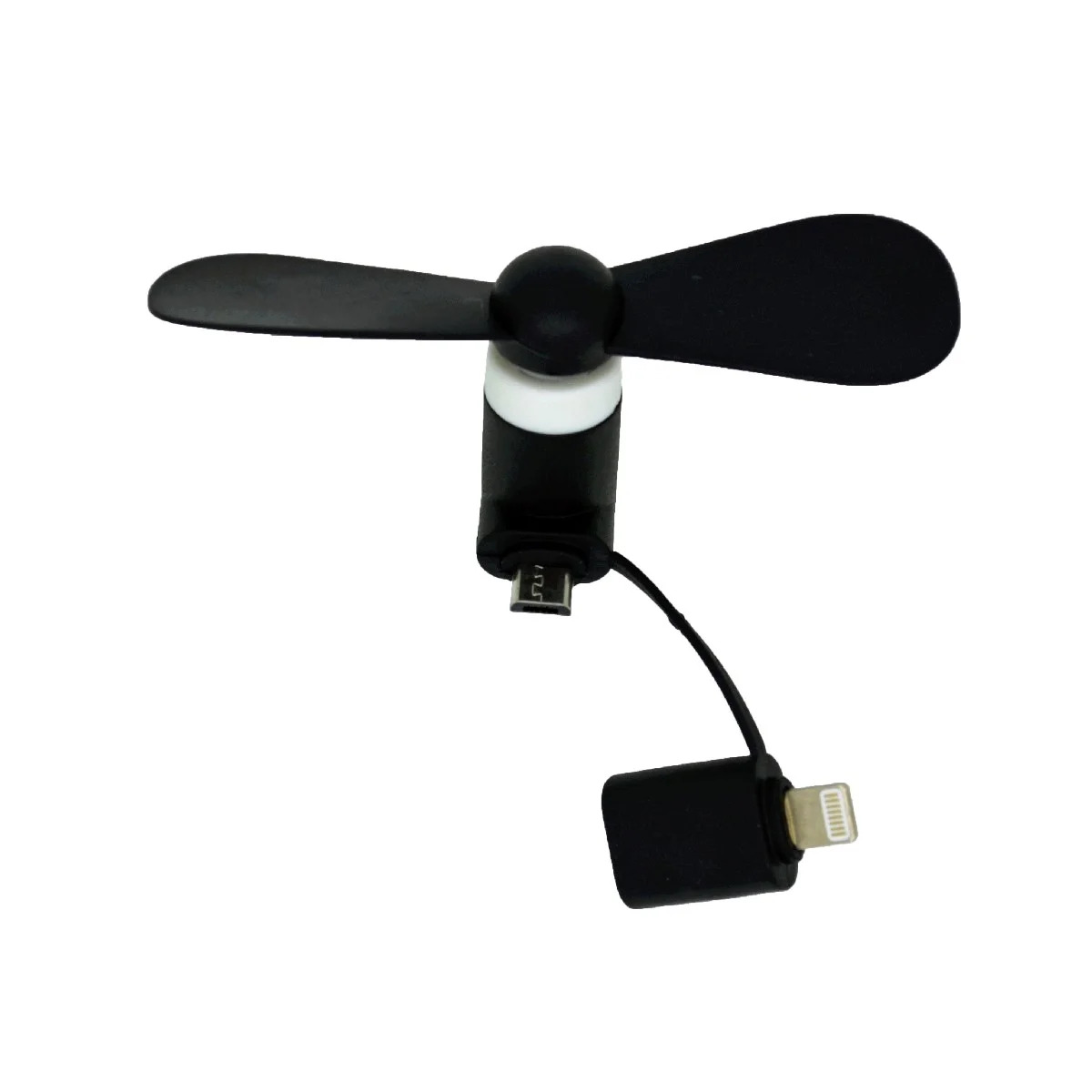Micro USB Mini Fan Ancus Μαύρο με επιπλέον Κονέκτορα Lightning Micro USB Mini Fan Ancus Μαύρο με επιπλέον Κονέκτορα Lightning