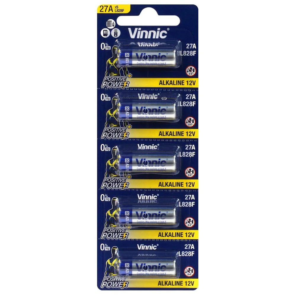 Μπαταρία Αλκαλική Vinnic L828F size A27/27A/CA22/EL812/EL812/G27A/GP27A/L828/MN27 12V Τεμ. 5 Μπαταρία Αλκαλική Vinnic L828F size A27/27A/CA22/EL812/EL812/G27A/GP27A/L828/MN27 12V Τεμ. 5