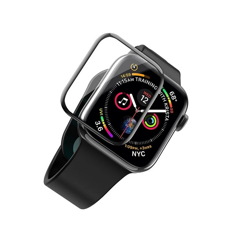 Tempered Glass Hoco 0.15mm Curved Silk Screen 44mm για Apple Watch 4 Μαύρο Tempered Glass Hoco 0.15mm Curved Silk Screen 44mm για Apple Watch 4 Μαύρο